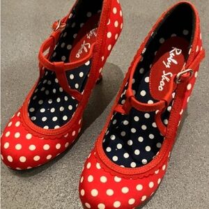 Ruby Shoo Red Polka Dot Heels